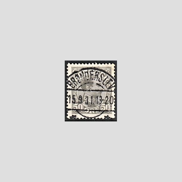 FRIMRKER DANMARK | 1921-22 - AFA 129 - Chr. X 50 re olivengr - Lux Stemplet