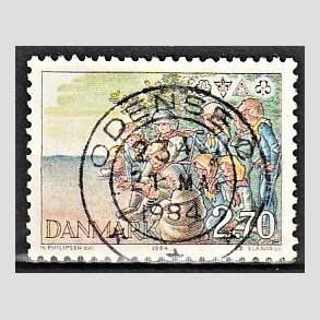 FRIM�RKER DANMARK | 1984 - AFA 802 - Spejderliv - 2,70 Kr. flerfarvet - Pragt Stemplet
