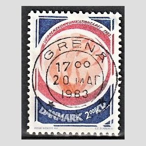FRIM�RKER DANMARK | 1983 - AFA 765 - Kommunikations�ret - 2,00 Kr. flerfarvet - Pragt Stemplet