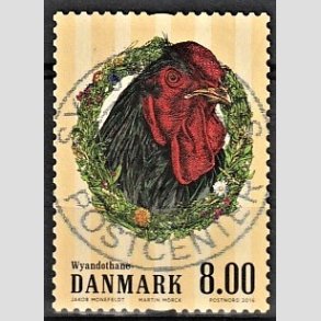 FRIM�RKER DANMARK | 2016 - AFA 1847 - G�rdens dyr - 8,00 Kr. h�ne - Pragt Stemplet