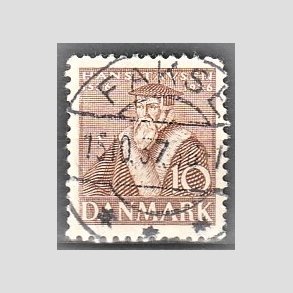 FRIM�RKER DANMARK | 1936 - AFA 231 - Reformationen 10 �re brun - Lux Stemplet Fakse