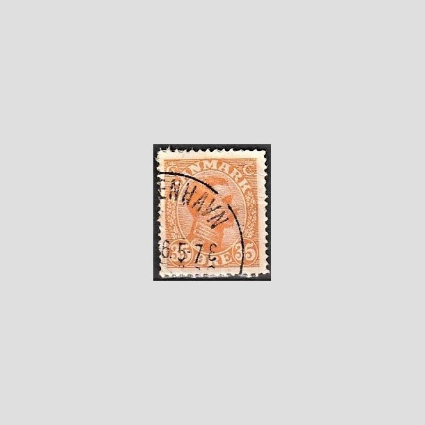 FRIMRKER DANMARK | 1913 - AFA 73 - Chr. X 35 re orange - Stemplet