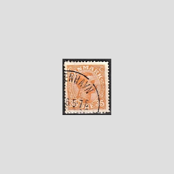 FRIMRKER DANMARK | 1913 - AFA 73 - Chr. X 35 re orange - Stemplet