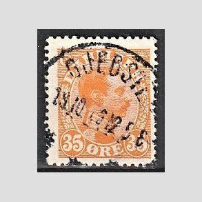 FRIMRKER DANMARK | 1913 - AFA 73 - Chr. X 35 re orange - Stemplet