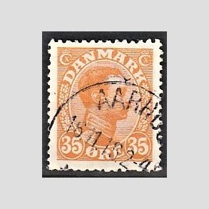 FRIMRKER DANMARK | 1913 - AFA 73 - Chr. X 35 re orange - Stemplet