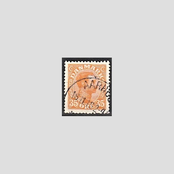 FRIMRKER DANMARK | 1913 - AFA 73 - Chr. X 35 re orange - Stemplet