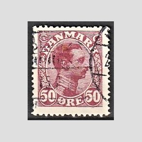 FRIMRKER DANMARK | 1913 - AFA 74 - Chr. X 50 re vinrd - Stemplet