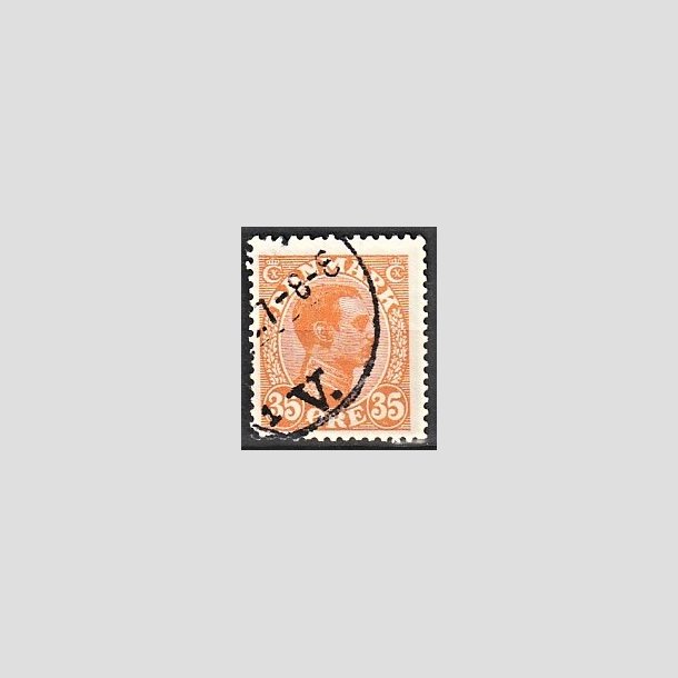 FRIMRKER DANMARK | 1913 - AFA 73 - Chr. X 35 re orange - Stemplet