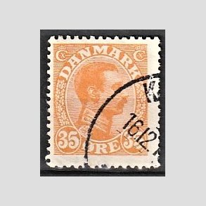 FRIMRKER DANMARK | 1913 - AFA 73 - Chr. X 35 re orange - Stemplet