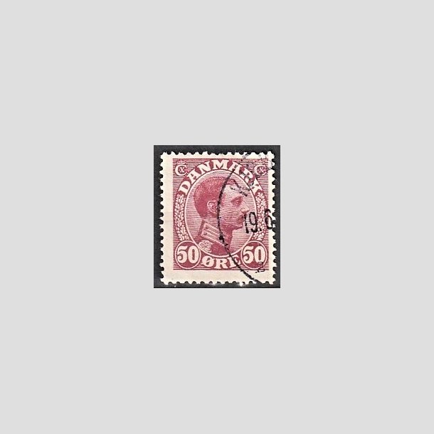 FRIMRKER DANMARK | 1913 - AFA 74 - Chr. X 50 re vinrd - Stemplet