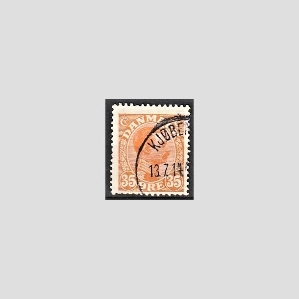 FRIMRKER DANMARK | 1913 - AFA 73 - Chr. X 35 re orange - Stemplet