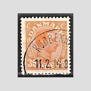 FRIMRKER DANMARK | 1913 - AFA 73 - Chr. X 35 re orange - Stemplet