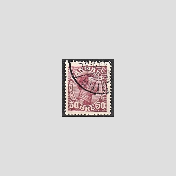 FRIMRKER DANMARK | 1913 - AFA 74 - Chr. X 50 re vinrd - Stemplet