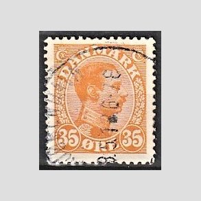 FRIMRKER DANMARK | 1913 - AFA 73 - Chr. X 35 re orange - Stemplet
