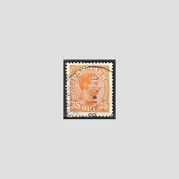 FRIMRKER DANMARK | 1913 - AFA 73 - Chr. X 35 re orange - Stemplet