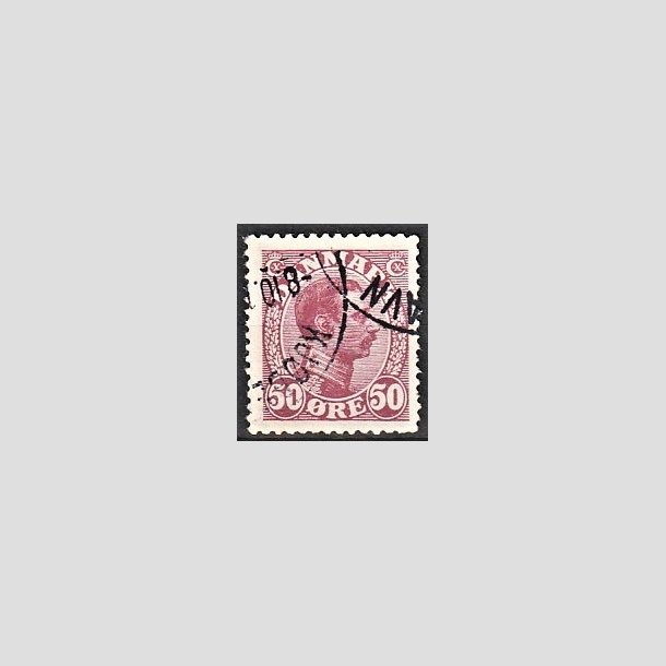 FRIMRKER DANMARK | 1913 - AFA 74 - Chr. X 50 re vinrd - Stemplet