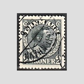 FRIMRKER DANMARK | 1913 - AFA 76 - Chr. X 2 Kroner skifergr - Stemplet