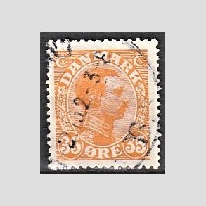 FRIMRKER DANMARK | 1913 - AFA 73 - Chr. X 35 re orange - Stemplet