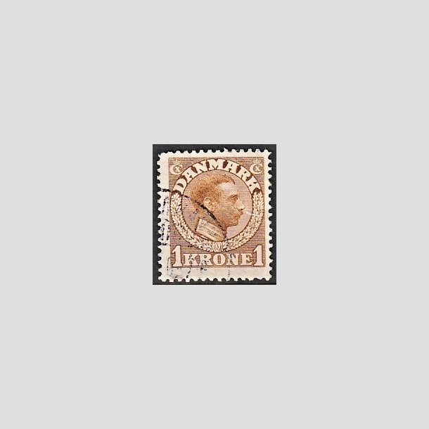 FRIMRKER DANMARK | 1913 - AFA 75 - Chr. X 1 Kr. gulbrun - Stemplet