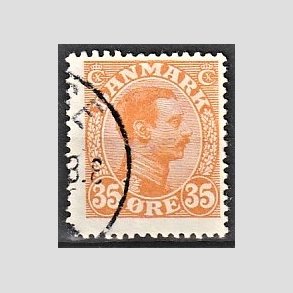 FRIMRKER DANMARK | 1913 - AFA 73 - Chr. X 35 re orange - Stemplet