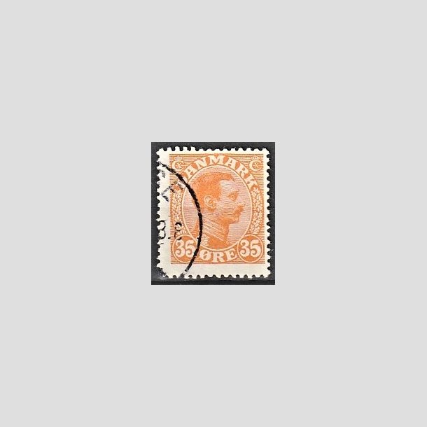 FRIMRKER DANMARK | 1913 - AFA 73 - Chr. X 35 re orange - Stemplet