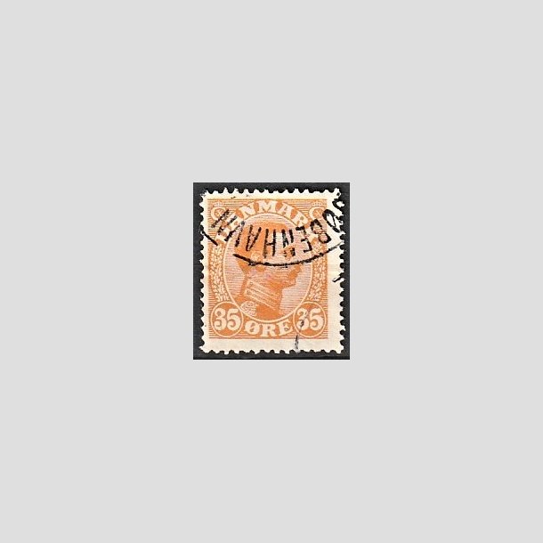 FRIMRKER DANMARK | 1913 - AFA 73 - Chr. X 35 re orange - Stemplet