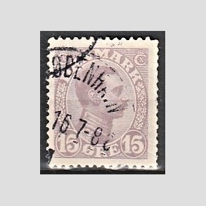 FRIMRKER DANMARK | 1913 - AFA 70a - Chr. X 15 re matlilla - Stemplet