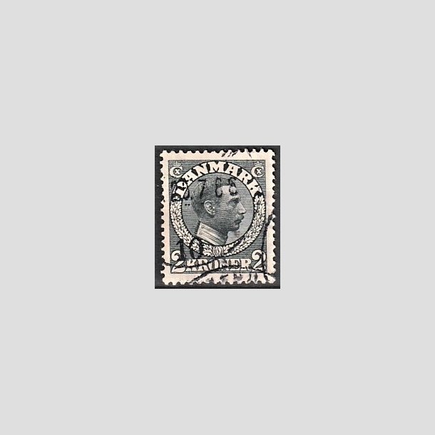 FRIMRKER DANMARK | 1913 - AFA 76 - Chr. X 2 Kroner skifergr - Stemplet