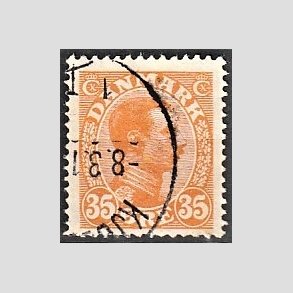 FRIMRKER DANMARK | 1913 - AFA 73 - Chr. X 35 re orange - Stemplet