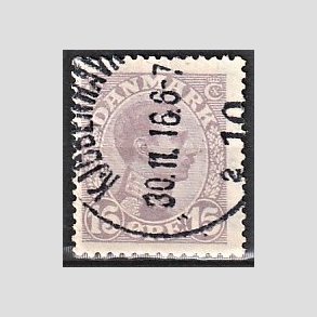 FRIMRKER DANMARK | 1913 - AFA 70a - Chr. X 15 re matlilla - Stemplet