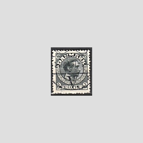 FRIMRKER DANMARK | 1913 - AFA 76 - Chr. X 2 Kroner skifergr - Stemplet