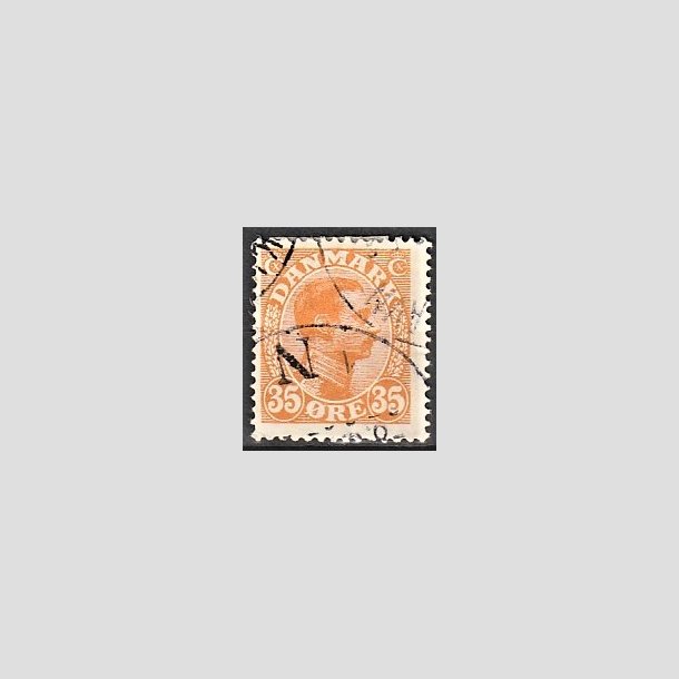 FRIMRKER DANMARK | 1913 - AFA 73 - Chr. X 35 re orange - Stemplet