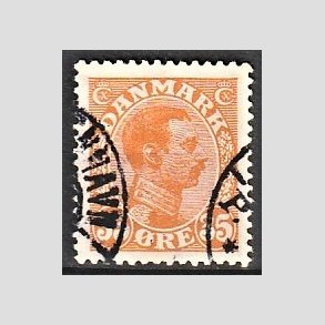 FRIMRKER DANMARK | 1913 - AFA 73 - Chr. X 35 re orange - Stemplet