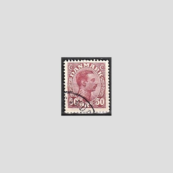 FRIMRKER DANMARK | 1913 - AFA 74 - Chr. X 50 re vinrd - Stemplet