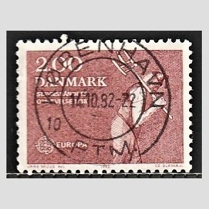 FRIM�RKER DANMARK | 1982 - AFA 747 - Europam�rker - 2,00 Kr. r�d - Pragt Stemplet