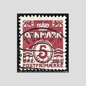 FRIM�RKER DANMARK | 1938 - AFA 246 - B�lgelinie 5 �re vinr�d - Lux Stemplet