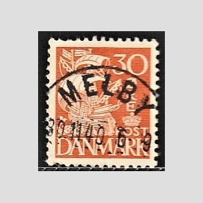 FRIM�RKER DANMARK | 1940 - AFA 259 - Karavel 30 �re orange Type II - Pragt Stemplet