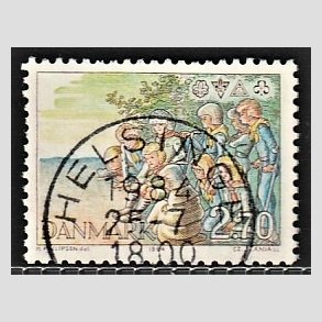 FRIM�RKER DANMARK | 1984 - AFA 802 - Spejderliv - 2,70 Kr. flerfarvet - Pragt Stemplet