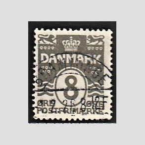 FRIM�RKER DANMARK | 1921-22 - AFA 123 - B�lgelinie 8 �re gr� - Lux Stemplet