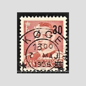 FRIMRKER DANMARK | 1955 - AFA 363 - Provisorier - 30/20 re rd - Pragt Stemplet