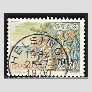 FRIM�RKER DANMARK | 1984 - AFA 802 - Spejderliv - 2,70 Kr. flerfarvet - Pragt Stemplet