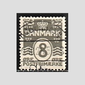 FRIM�RKER DANMARK | 1921-22 - AFA 123 - B�lgelinie 8 �re gr� - Lux Stemplet