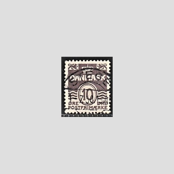 FRIMRKER DANMARK | 1938 - AFA 248b - Blgelinie 10 re grviolet type II - Lux Stemplet "MRKE"