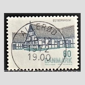FRIM�RKER DANMARK | 1972 - AFA 539 - Dansk bygningskunst - 60 �re bl�/gr�n/sort - Pragt Stemplet