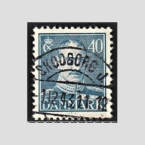 FRIMRKER DANMARK | 1942-44 - AFA 280 - Chr. X 40 re bl - Lux Stemplet