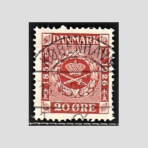 FRIM�RKER DANMARK | 1926 - AFA 155 - Frim�rkets 75 �rs jubil�um 20 �re r�d - Lux Stemplet