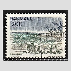 FRIMRKER DANMARK | 1981 - AFA 733 - Sjlland og er - 200 re flerfarvet - Alm. god gennemsnitskvalitet - Stemplet (Photo eksempel)