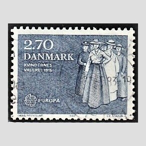 FRIMRKER DANMARK | 1982 - AFA 748 - Europamrker - 2,70 Kr. bl - Alm. god gennemsnitskvalitet - Stemplet (Photo eksempel)