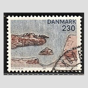 FRIMRKER DANMARK | 1981 - AFA 734 - Sjlland og er - 230 re flerfarvet - Alm. god gennemsnitskvalitet - Stemplet (Photo eksempel)