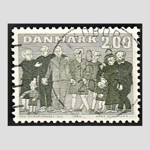 FRIMRKER DANMARK | 1983 - AFA 785 - ldre i samfundet - 2,00 Kr. grgrn - Alm. god gennemsnitskvalitet - Stemplet (Photo eksempel)